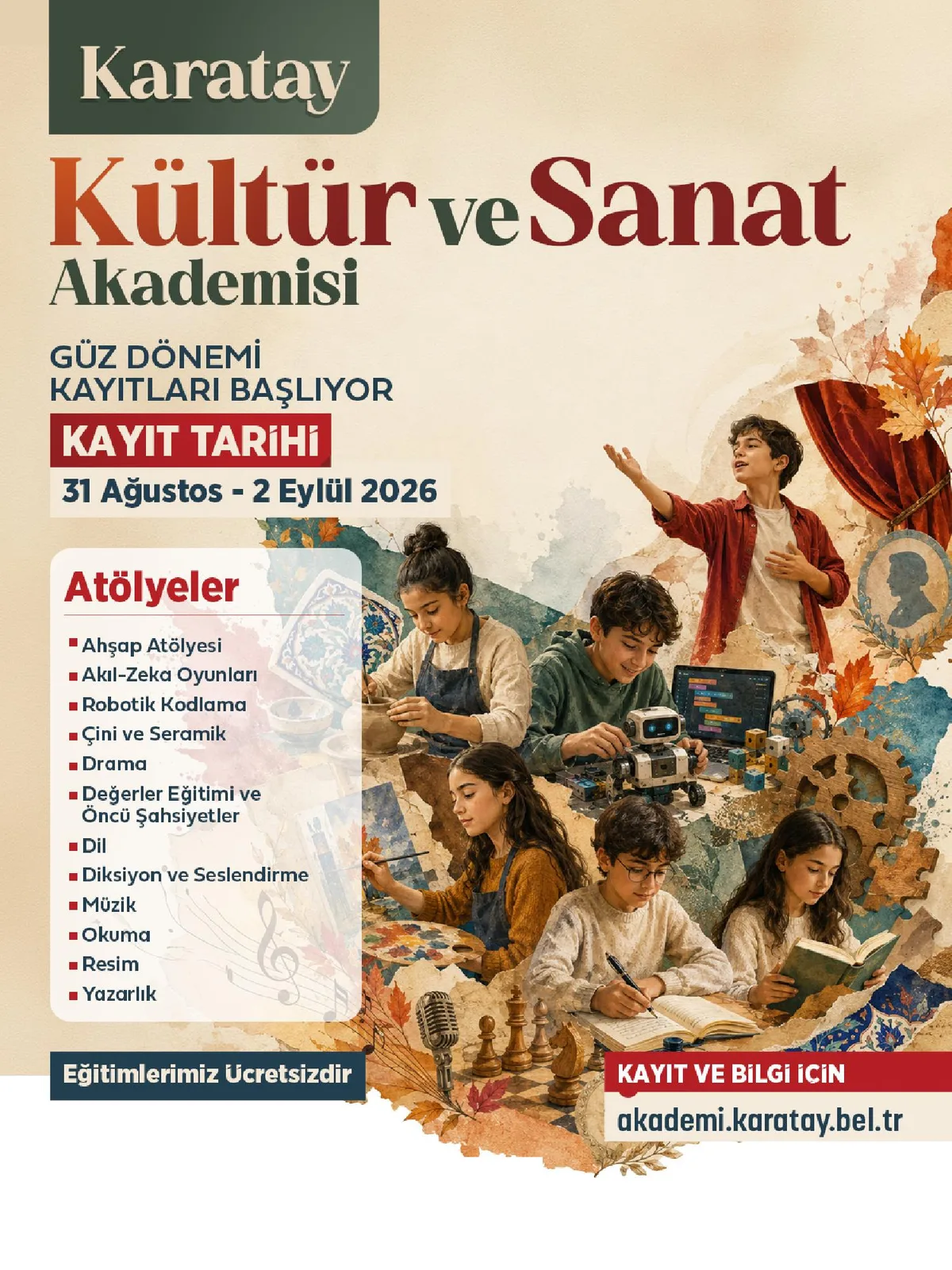 Karatay Akademisi'nde Güz Dönemi Kayıtları Başlatıldı