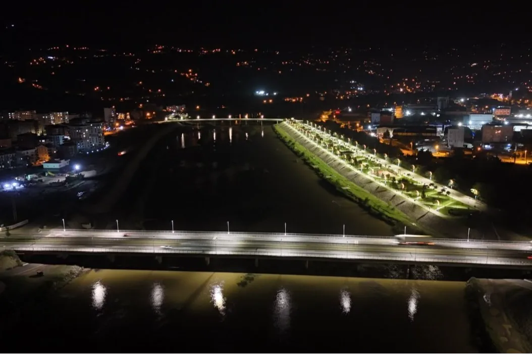 Ordu’da Melet Köprüsü Dekoratif Aydınlatması Tamlandı