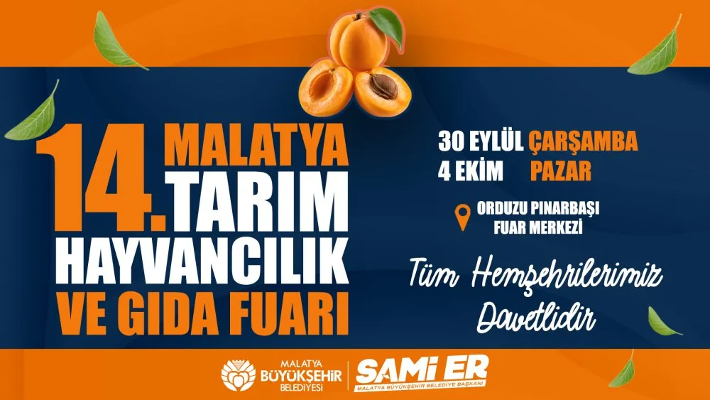Malatya Tarım ve Hayvancılık Fuarı 30 Eylül’de Başlıyor