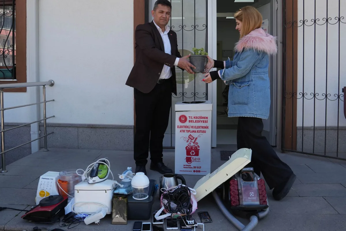 Keçiören'de Elektronik Atık Geri Dönüşüm Kadirdi