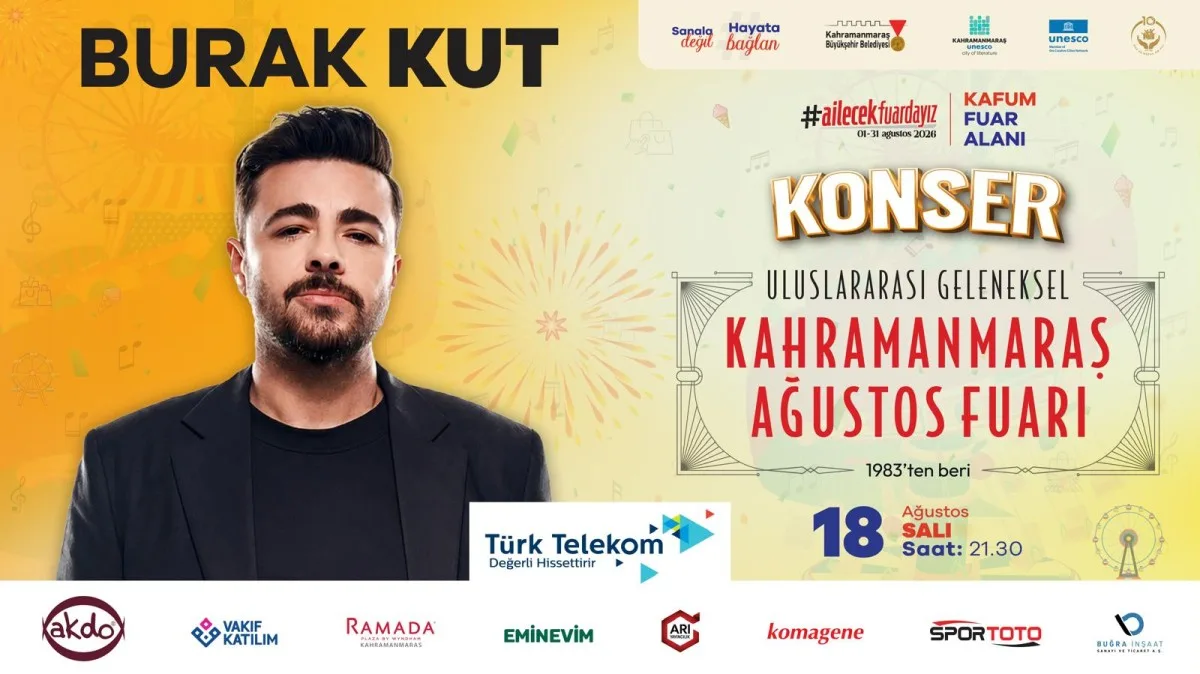 Ağustos Fuarı'nda Burak Kut Konseri Verdi