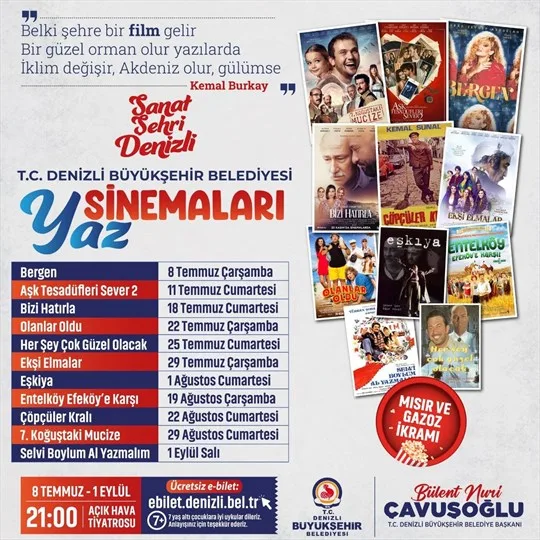 DENİZLİ - Nostalji Sinema Geceleri 08 Temmuz'dan Başlıyor