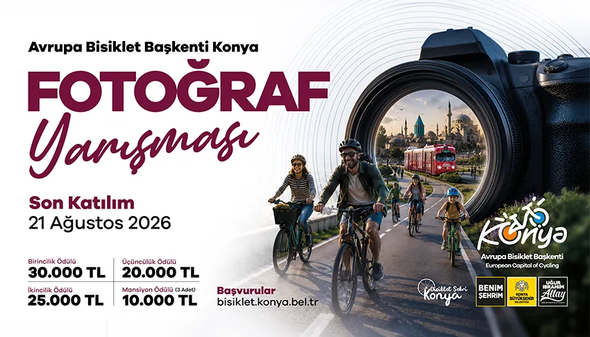 Konya'da "Avrupa Bisiklet Başkenti" fotoğraf yarışması başladı