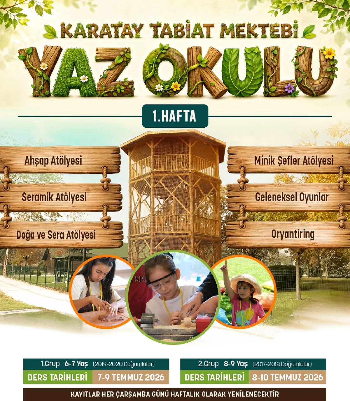 Karatay'da Çocuklar İçin 6 Haftalık Yaz Okulu