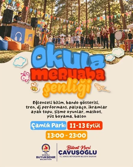 Denizli'de Çocuklar İçin Okula Merhaba Şenliği Başlıyor