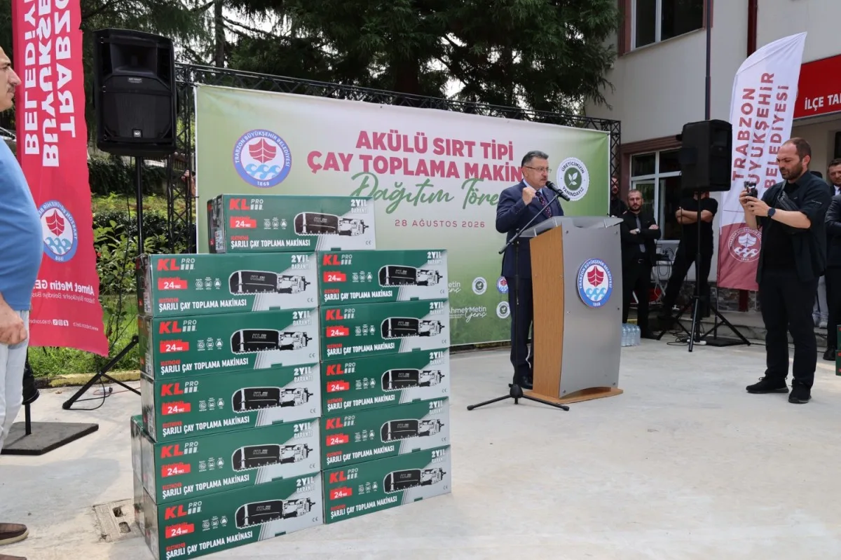Trabzon'da çay üreticilerine 75 makine hibe