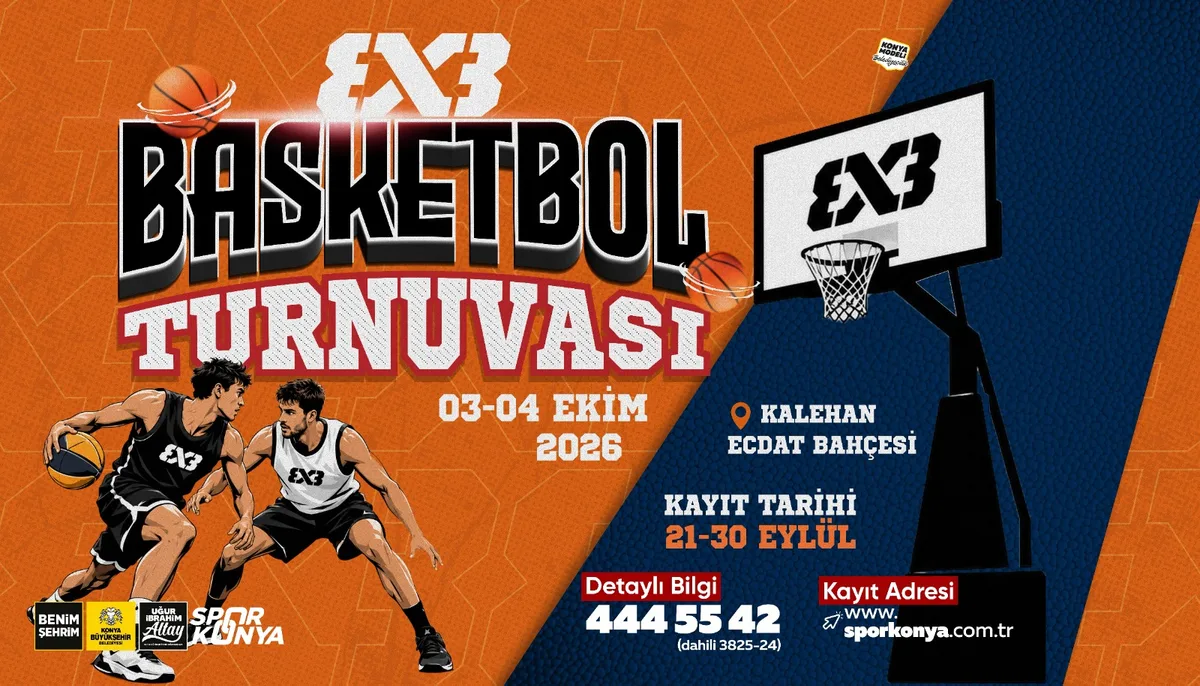 Konya’da 3x3 Basketbol Turnuvası Başvuruları Açıldı