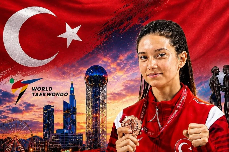 Edirne'de Göktepeli, Uluslararası Taekwondo'da bronz medal'i