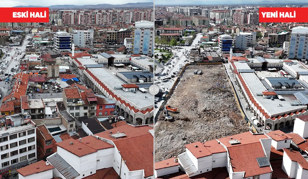 BAŞKAN ALTAY, KONYA’YA DEĞER KATACAK DÖNÜŞÜMDE FİZİKİ ÖMRÜNÜ TAMAMLAMIŞ BİNALARIN YIKIM ÇALIŞMASININ TAMAMLANDIĞINI AÇIKLADI