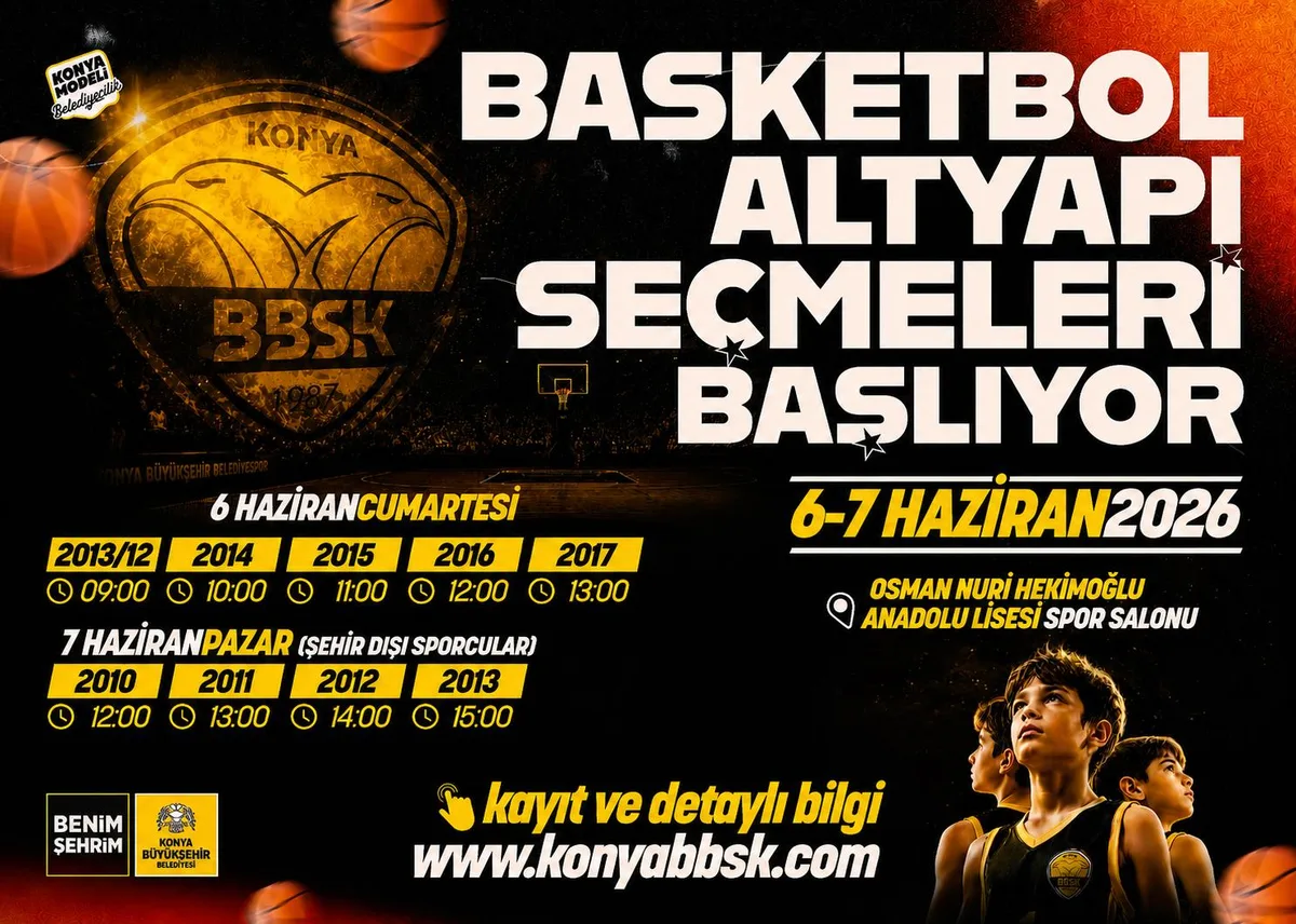 Konya Büyükşehir'den Basketbolda Genç Yetenek Arayışı