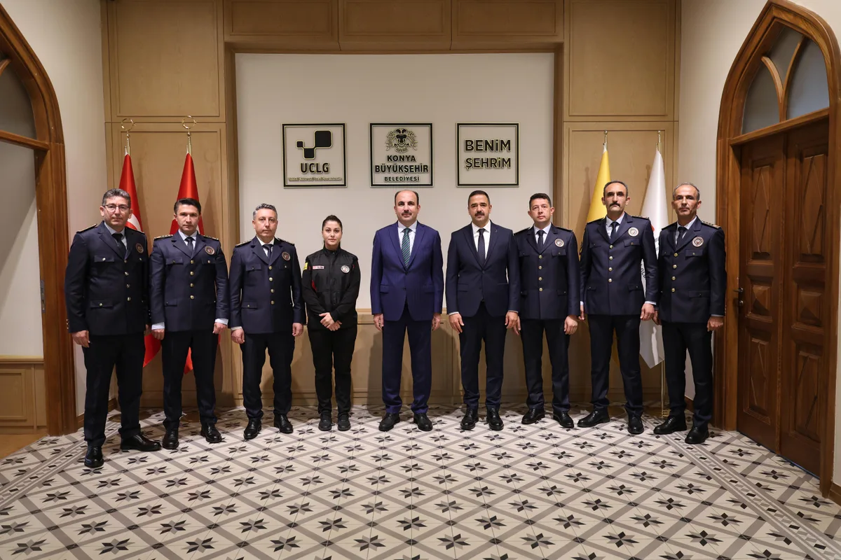 Konya İtfaiye Teşkilatı Başkan Altay'ı Ziyaret Etti