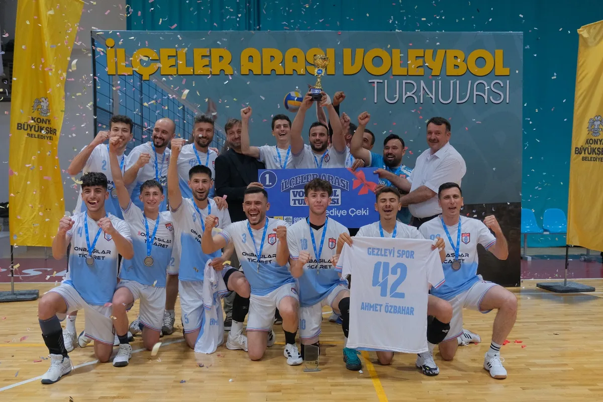 Hadim, 3-2 mağlup ederek İlçeler Arası Voleybol Şampiyonu