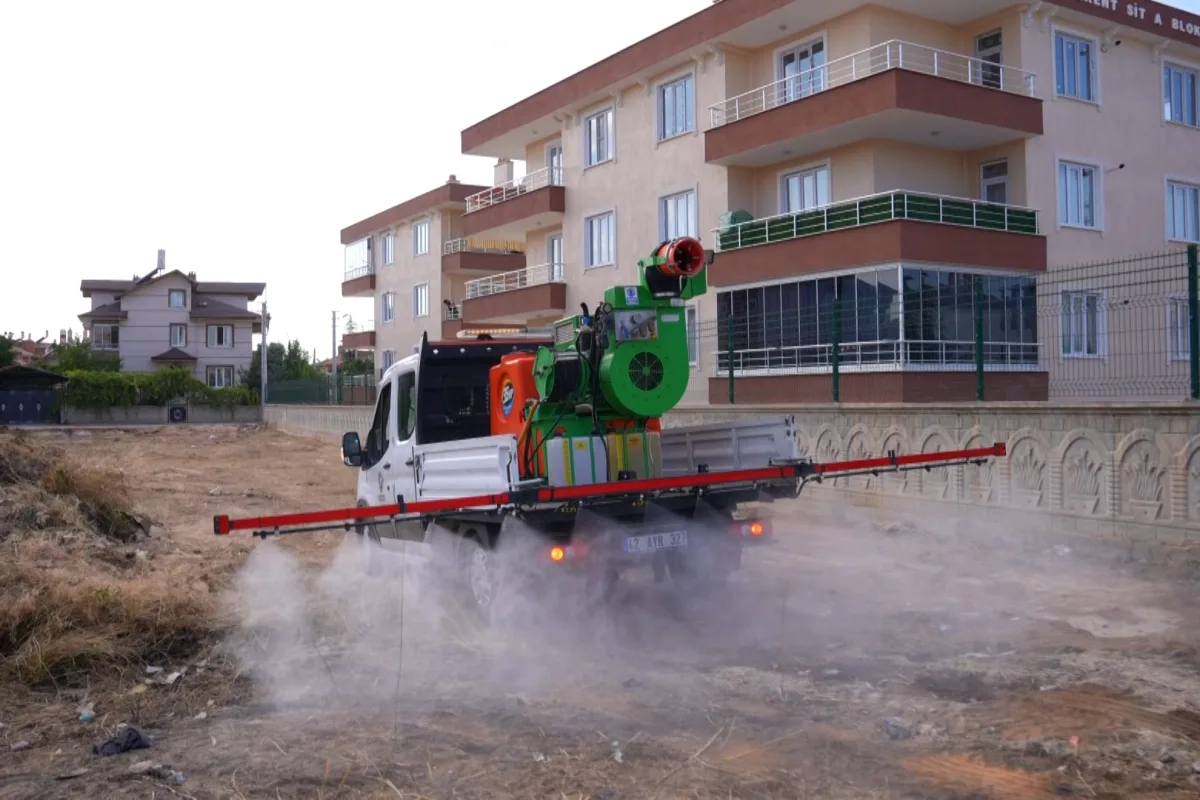 Karatay’da Haşereyle Mücadelede Hava Desteği