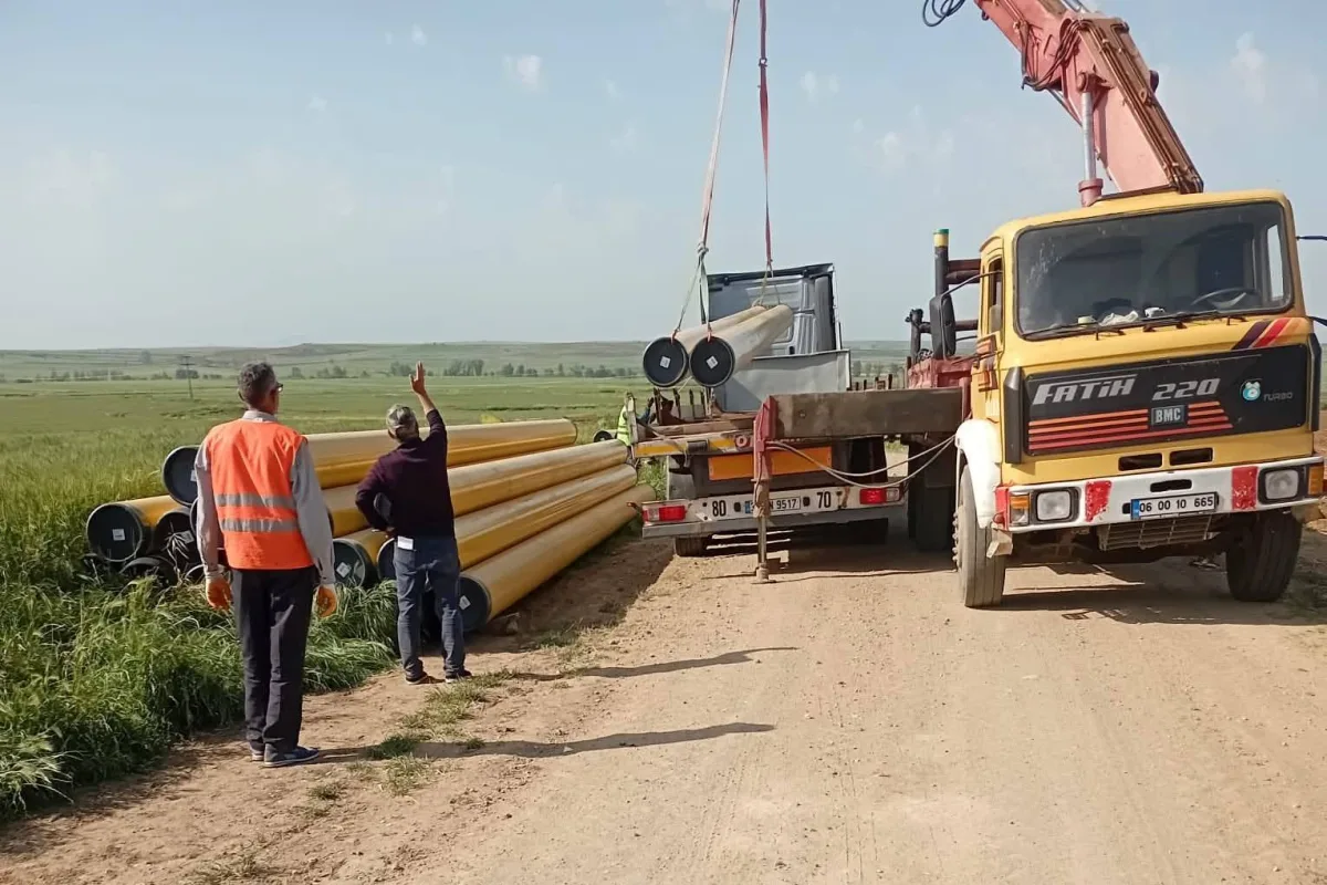 İpsala İbriktepe’de Doğalgaz Şebekesi Çalışmaları Hız Kazandı