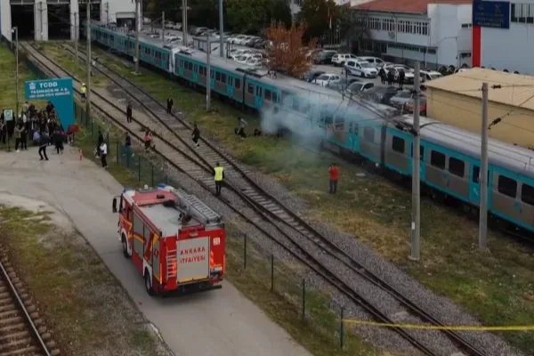 Başkentray’da Yangın Senaryolu Acil Eylem Tatbikatı Yapıldı